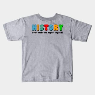 Colorful Repeat History Kids T-Shirt